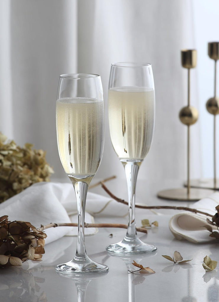Atlanta Champagne Glasses, 24K Gold, Set of 6