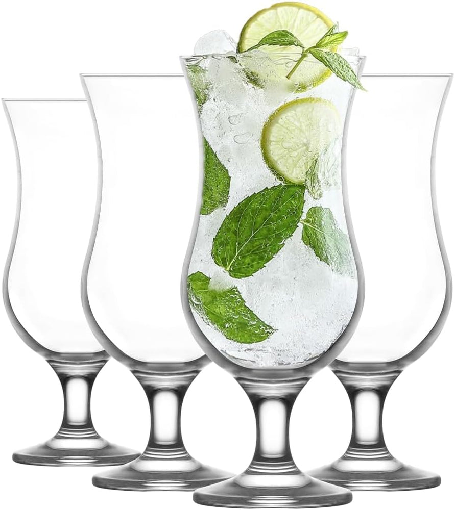 LAV 4-Piece Hurricane Glasses Set, 13.2 oz