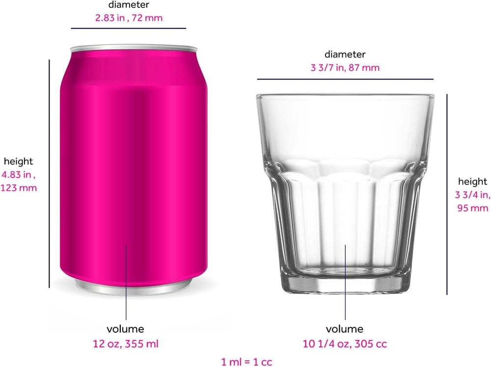 LAV Aras 4-Piece Small Whiskey Glasses Set, 10.25 oz
