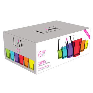 
            
                Load image into Gallery viewer, LAV Aras 6-Piece Multi Colored Glass Tumblers Set, 10.25 oz
            
        