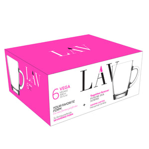LavoHome Set of 4 Large 16oz Glass Wide Mouth Coffee Mug- Dishwasher & Microwave Safe