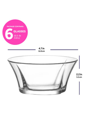 
            
                Load image into Gallery viewer, LAV Truva 6-Piece Glass Bowls for Snacks and Desserts, 10.5 oz
            
        